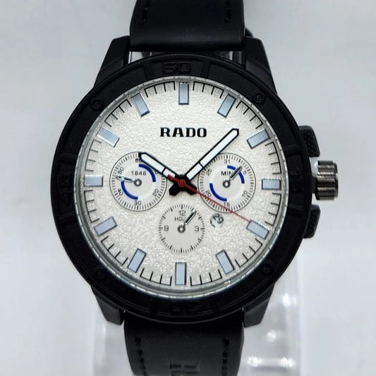 Jubile style men's Casual Watch-Black leather Strap