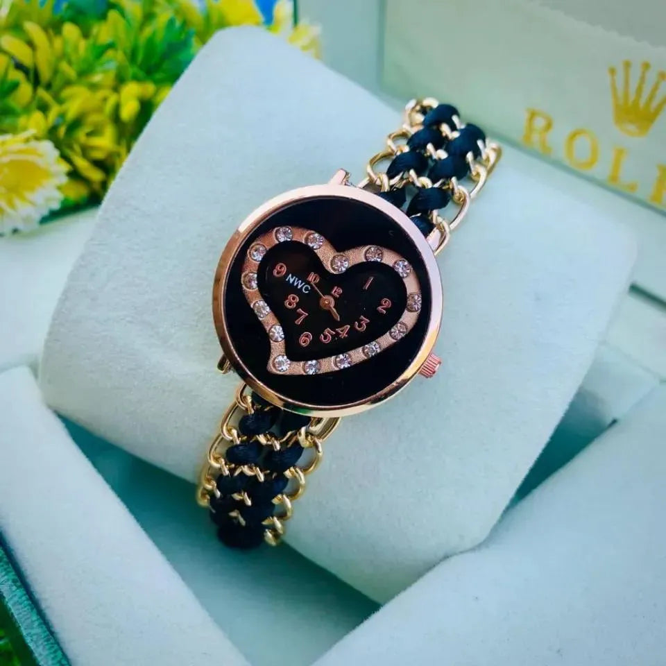 Women's Heart Shap Bracelet Watch