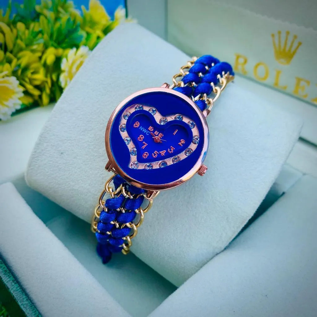 Women's Heart Shap Bracelet Watch
