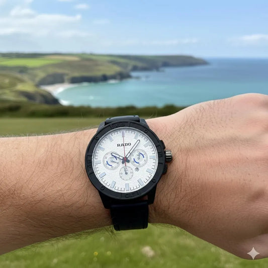 Jubile style men's Casual Watch-Black leather Strap