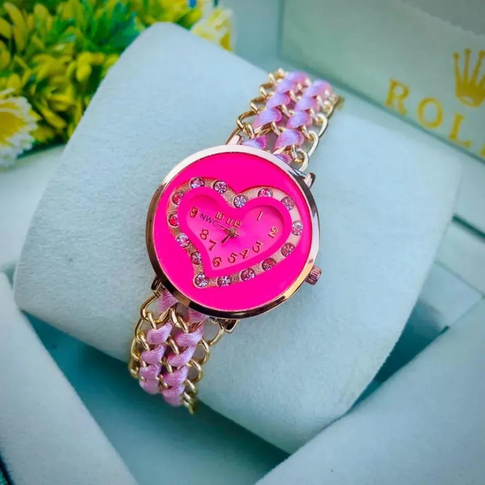 Women's Heart Shap Bracelet Watch