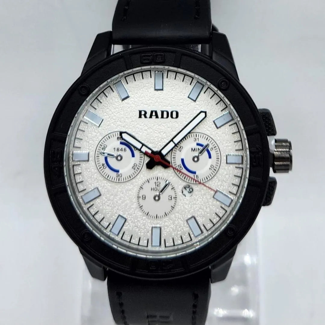 Jubile style men's Casual Watch-Black leather Strap