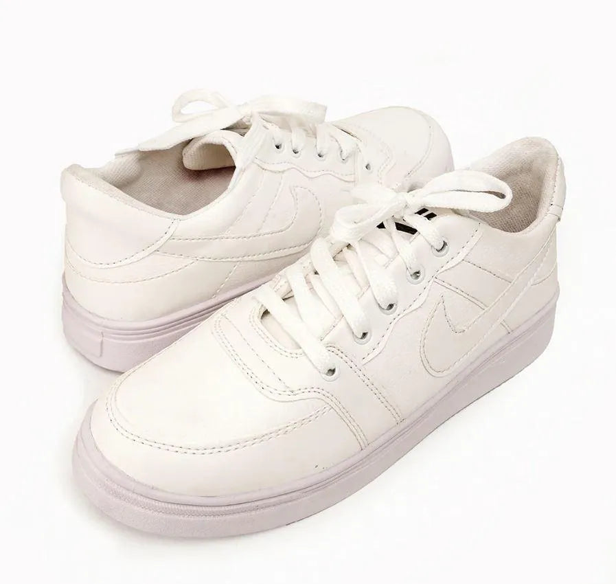 Men's Rexine Fancy Sneakers (JRD-White)