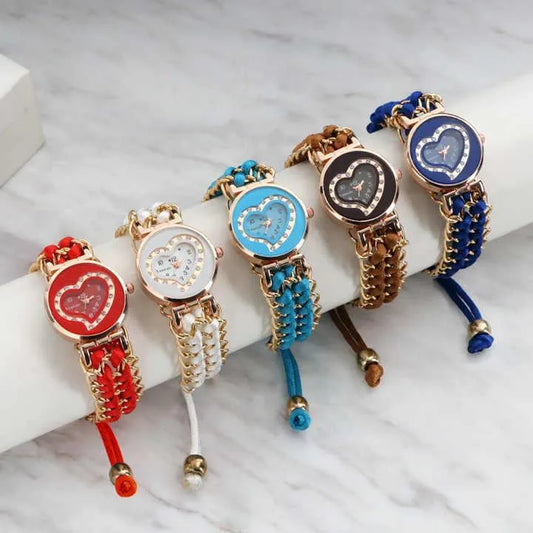 Women's Heart Shap Bracelet Watch